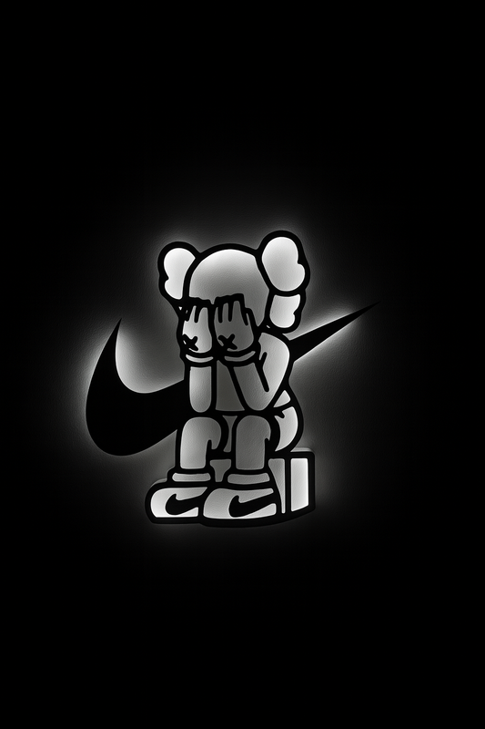 Graffiti Style LED Wall Light for Bedroom & Gaming Room – 15×14 Inches (Plug-In Powered)